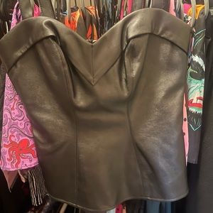 Vixen Micheline Pitt vegan leather Maneater top